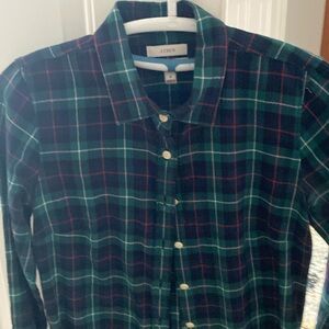 J.Crew soft flannel plaid top